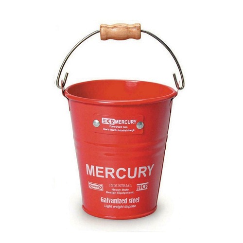 [Mercury]  Tinplate Bucket 틴플레이트 버킷 레드
